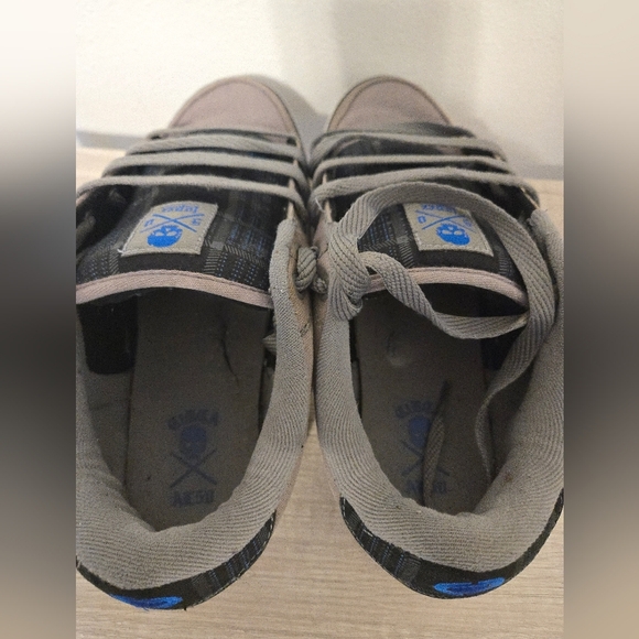 Circa Skateboarding Shoes Mens Size 11 Sneakers Gray Denim Blue Plaid - Picture 7 of 8